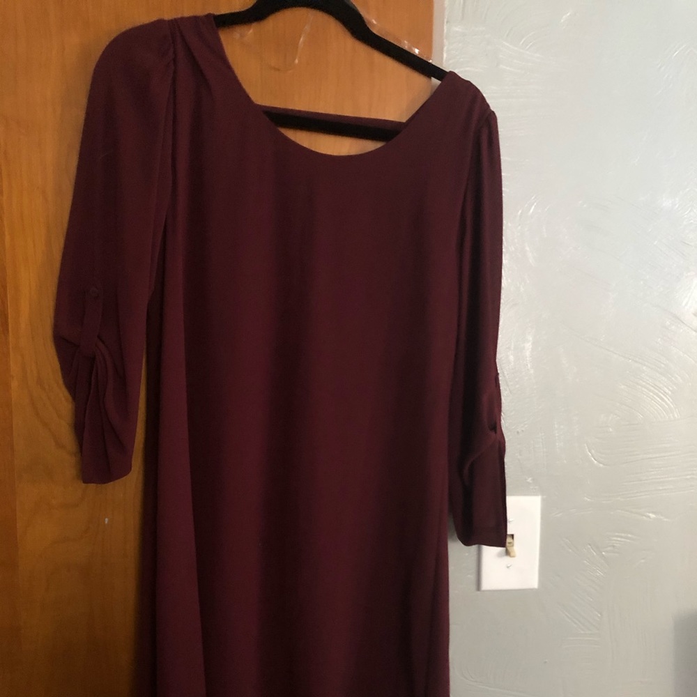 Burgundy dress